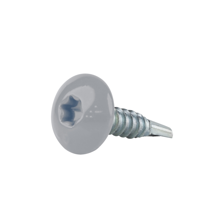 Zošívacia farmárska skrutka TORX s podl. RAL 9006 4,8X19 (250ks)